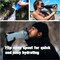 Pack of 2 Collapsible Water Bottle With Carabiner - 34 Ounce (Water)